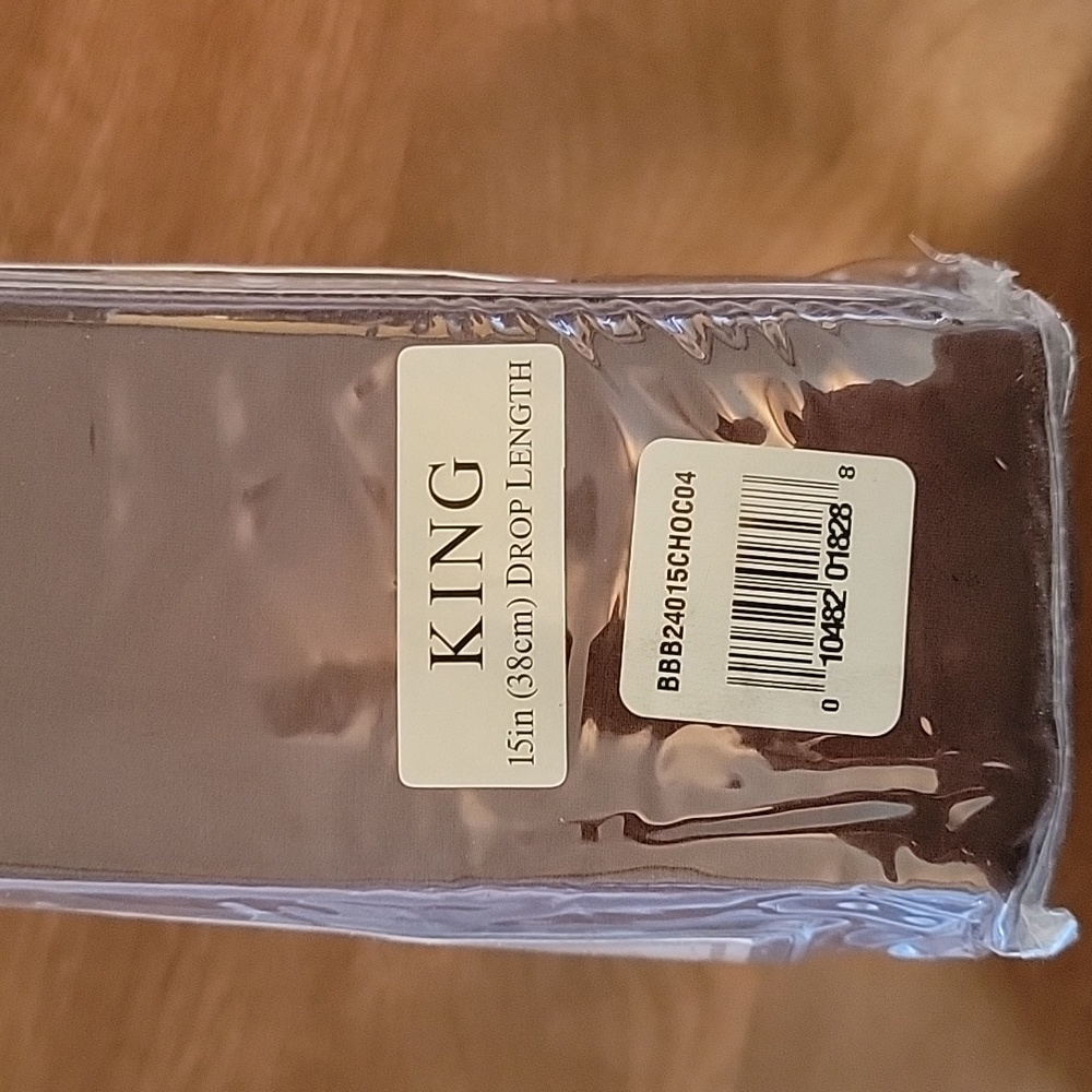 Ultimate Luxury King Bedskirt New In Package Brown 100% Cotton 15" Drop Length - Picture 4 of 5